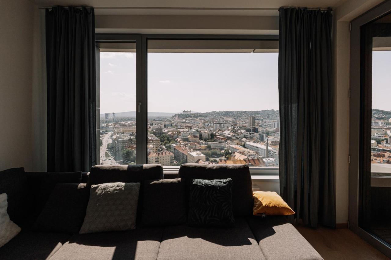 Skau Blue Residence In Sky Park 21 Floor 2 Tower Panoramic View Free Parking Μπρατισλάβα Εξωτερικό φωτογραφία
